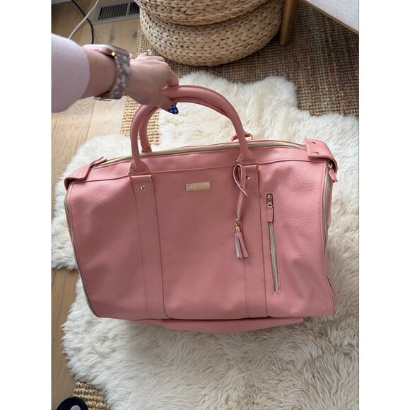 LUHXE Handbags - New LUHXE Travel Bag 2.0 Convertible Garment Weekender Carry-On Pink